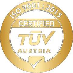 TUV Austria ISO 9001:2015 certified