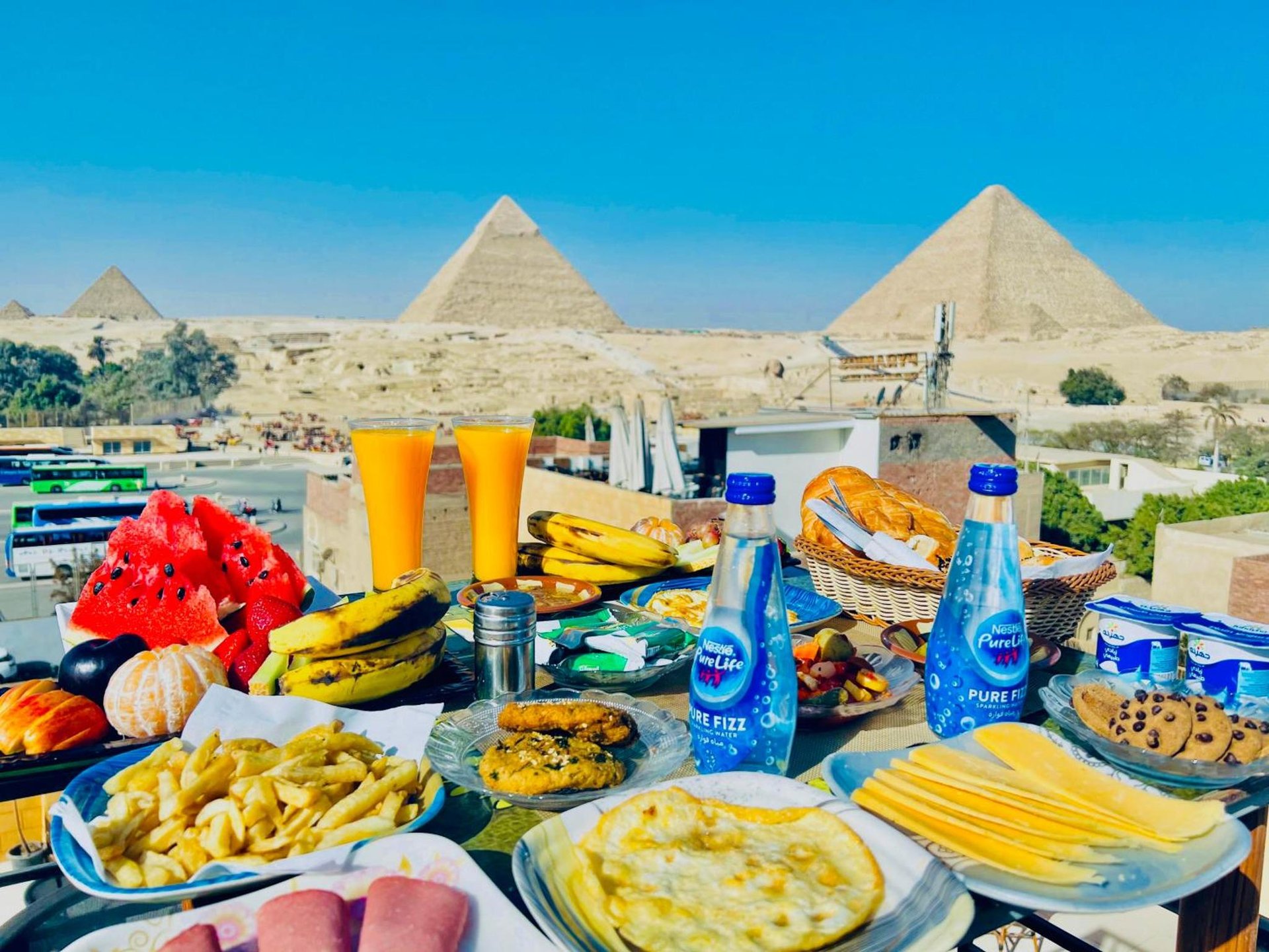 Golden Karma Pyramids View